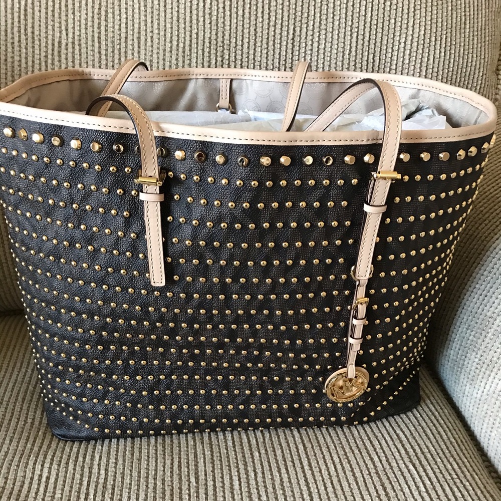 Michael Kors Jet Set Travel Studded Tote